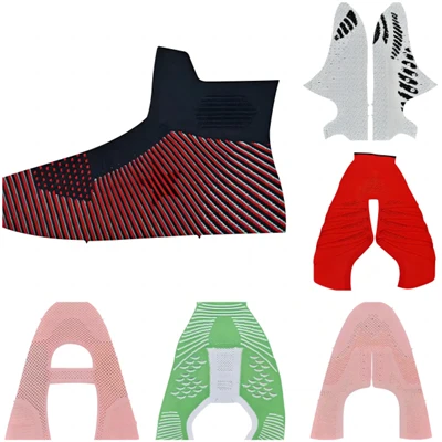 Tessili ta 'fuq tal-malji ta' fuq taż-żraben tal-Vamp tal-Upper Sneaker innittjat ċatt respirabbli