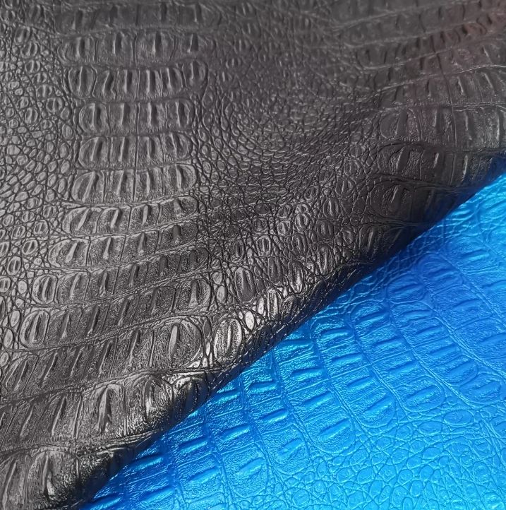 Factory Hot Sale Crocodile Design PVC Fuax Leather Animal Pattern Embossed PVC Leather
